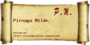 Pirnaga Milán névjegykártya