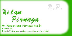 milan pirnaga business card